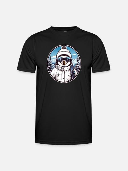 Pingouin mignon - T-shirt sport Homme - noir