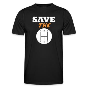 Sauvegardez les manuels - T-shirt sport Homme - noir - Devant - AI Model Male 178 dark (178cm)