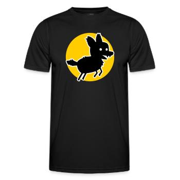 Wolf – Wildes Naturmotiv & Tierschutz Statement - Männer Funktions-T-Shirt - Schwarz - Vorne - AI Model Male 178 dark (178cm)