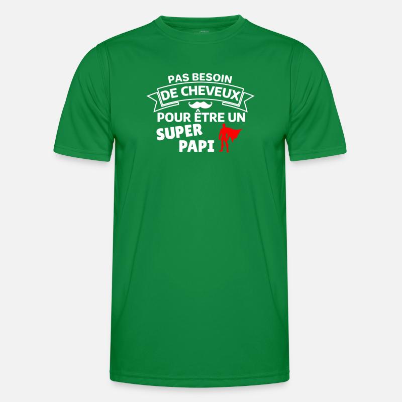 Humour capillaire super héros paternité T-shirt sport Homme
