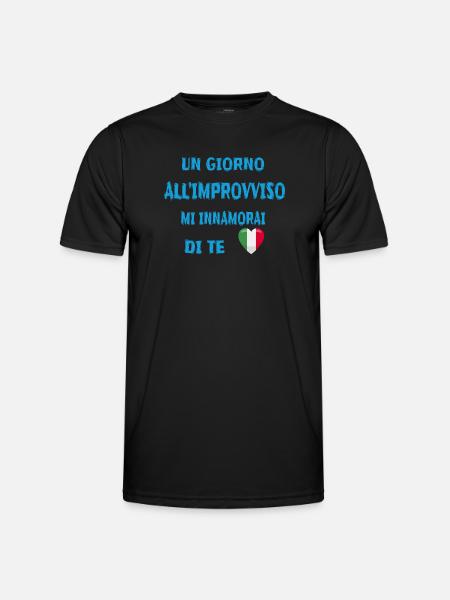 stampa simpatica "un giorno all' improvviso" - Maglietta sportiva per uomo - nero