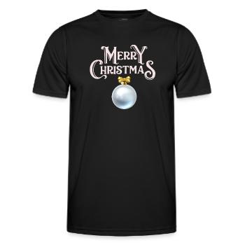 Frohe Weihnachten, Frohe Weihnachten, Frohe Feiertage - Männer Funktions-T-Shirt - Schwarz - Vorne - AI Model Male 178 dark (178cm)