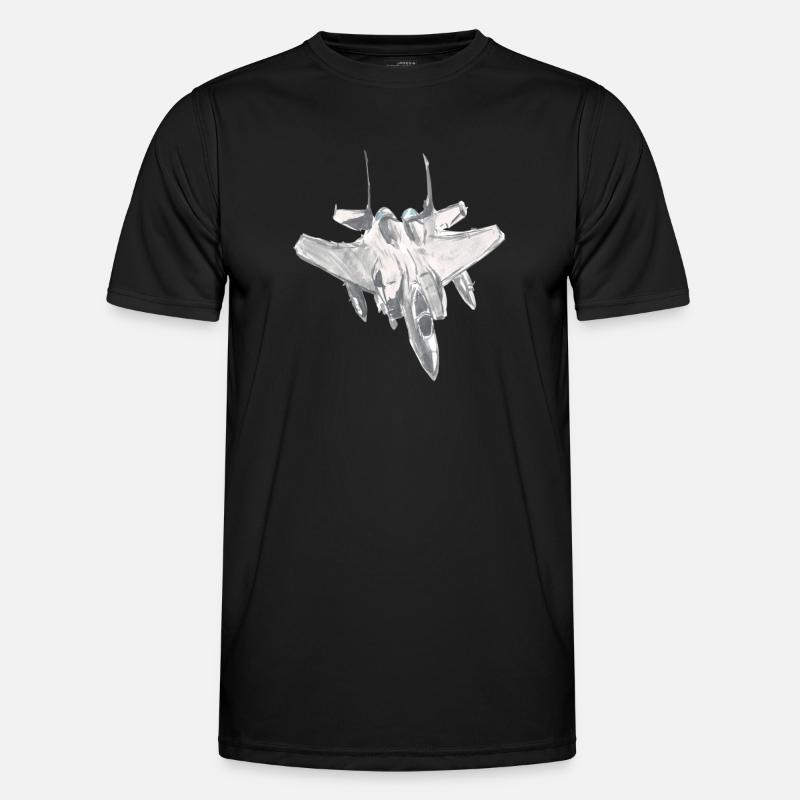 F15-Jagdflugzeugpilot-Luftfahrtshirt-Geschenkidee - Männer Funktions-T-Shirt - Schwarz