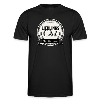 Lieblingsort Schliersee - Männer Funktions-T-Shirt - Schwarz - Vorne - AI Model Male 178 dark (178cm)