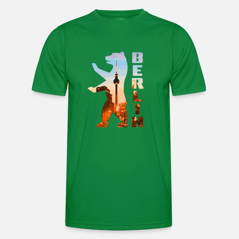 Berlin Bear Silhouette Men's Functional T-Shirt