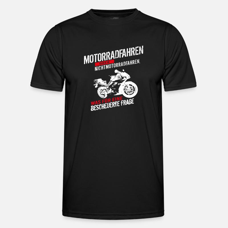 Motorradfahren oder Nichtmotorradfahren... - Männer Funktions-T-Shirt - Schwarz
