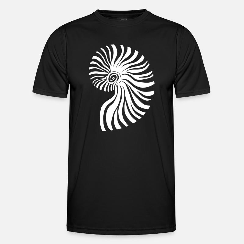 Contrasting spiral nautical pattern - Men's Functional T-Shirt - black
