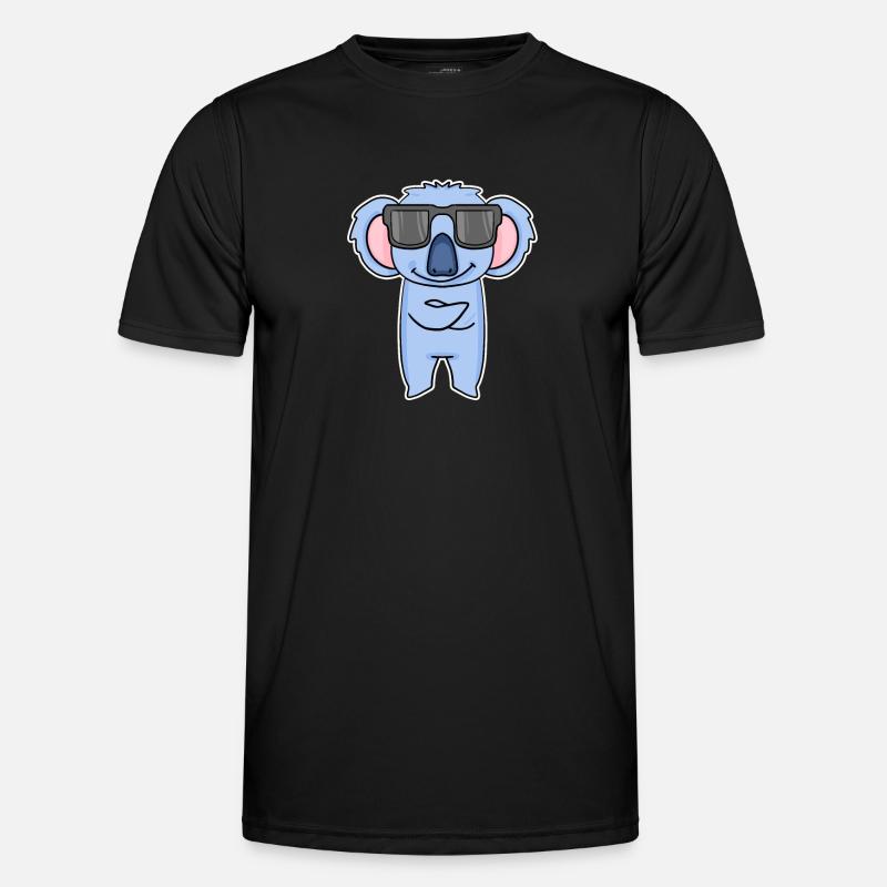 Koala with glasses - Men's Functional T-Shirt - black