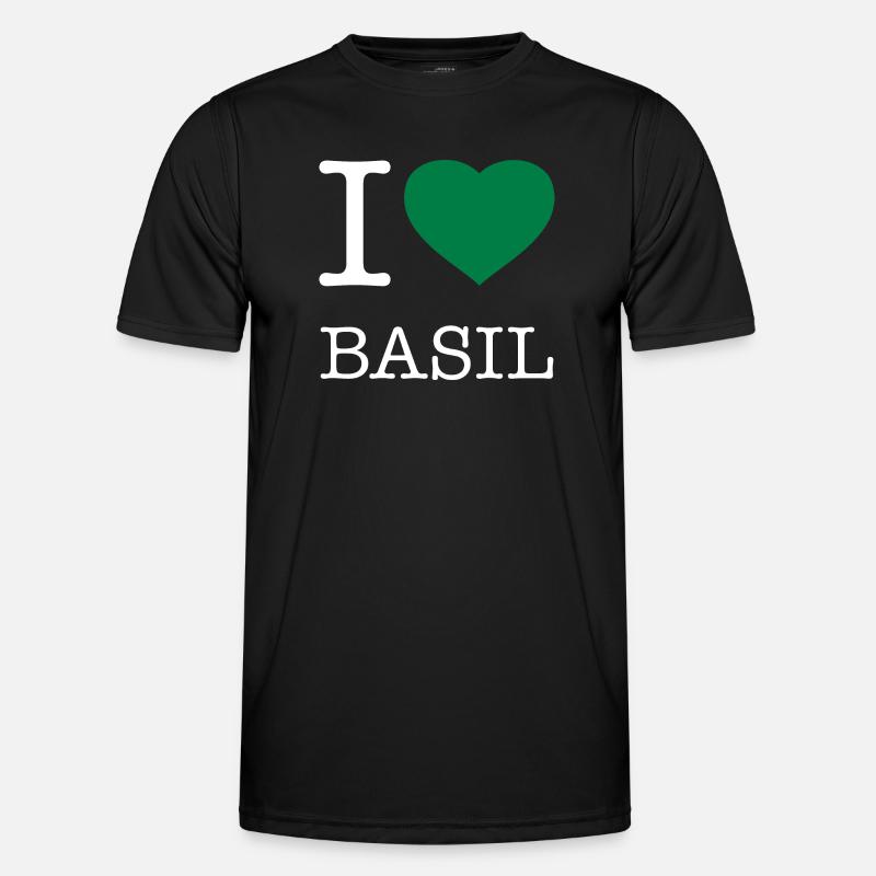 I LOVE BASIL Basilikum - Men's Functional T-Shirt - black