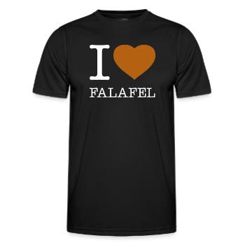 J’ADORE LES FALAFELS - T-shirt sport Homme - noir - Devant - AI Model Male 178 dark (178cm)