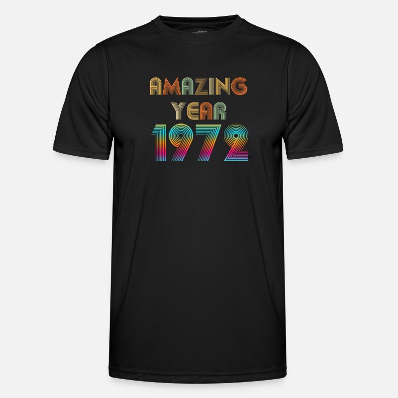 Amazing YEAR 1972 - Men's Functional T-Shirt - black