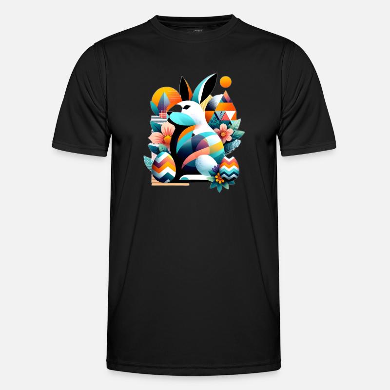 Modern Easter Graphics - Männer Funktions-T-Shirt - Schwarz