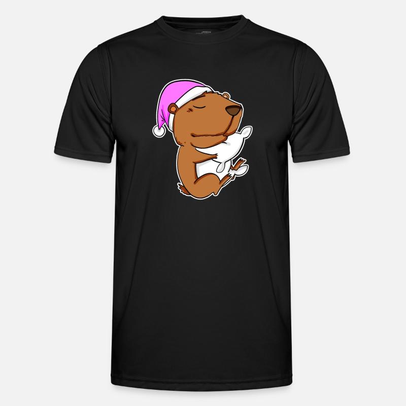 Capybara Capybara Tired Pillow Relax - Men's Functional T-Shirt - black