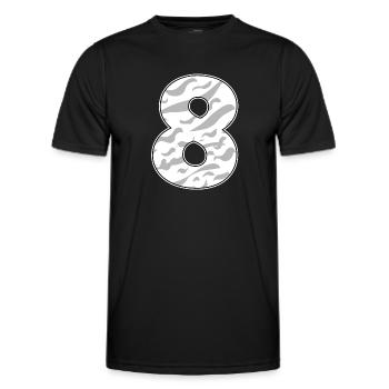 8 - T-shirt sport Homme - noir - Devant - AI Model Male 178 dark (178cm)