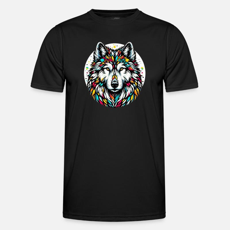 Wolf - Men's Functional T-Shirt - black