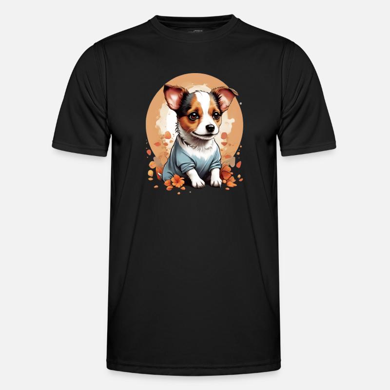 Mignon Petit Chiot Jack Russell T-shirt sport Homme