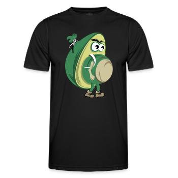 drôle d’avocat randonnée nature forêt icône icône - T-shirt sport Homme - noir - Devant - AI Model Male 178 dark (178cm)