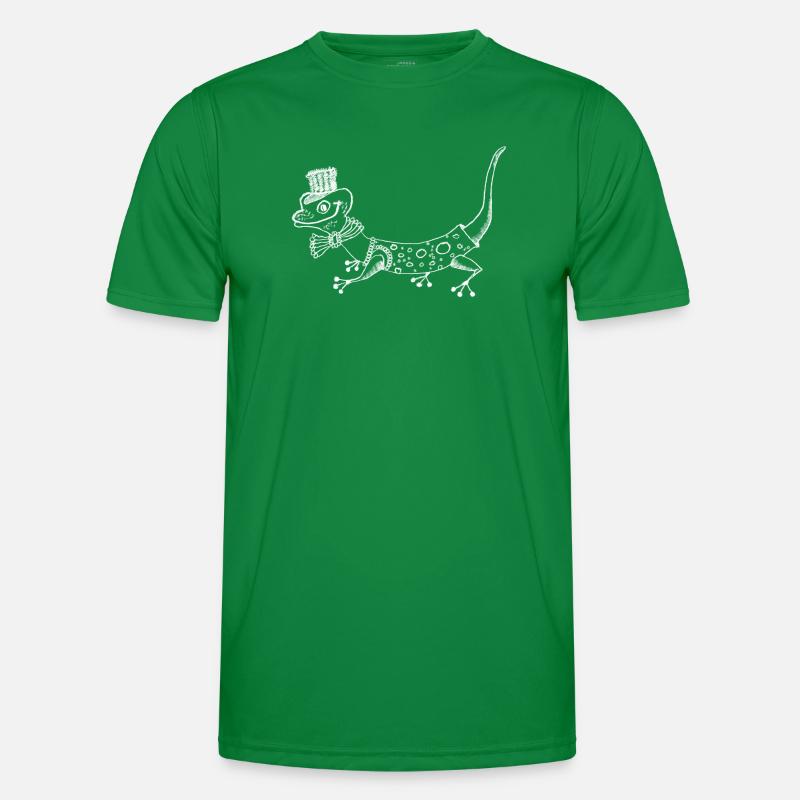Gecko Deluxe with Hat and Bow Tie Men's Functional T-Shirt