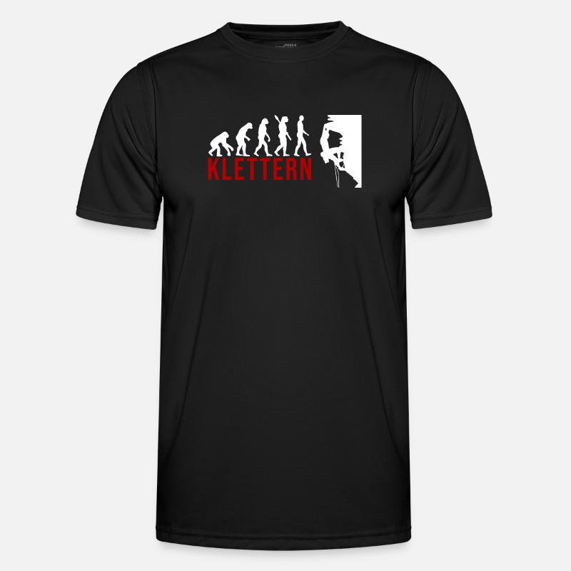 Ecolution Klettern - Männer Funktions-T-Shirt - Schwarz