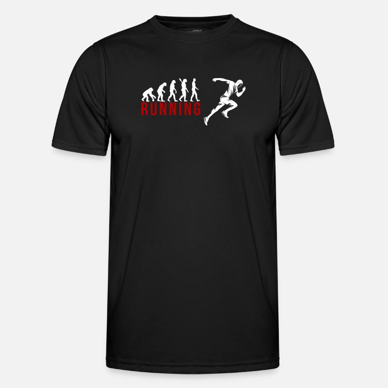 Evolution Running - Männer Funktions-T-Shirt - Schwarz