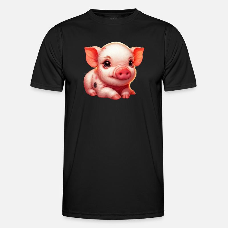 Piglet piglet - Men's Functional T-Shirt - black