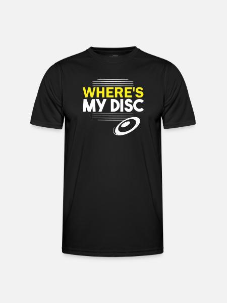 Where's my disc? - Men's Functional T-Shirt - black