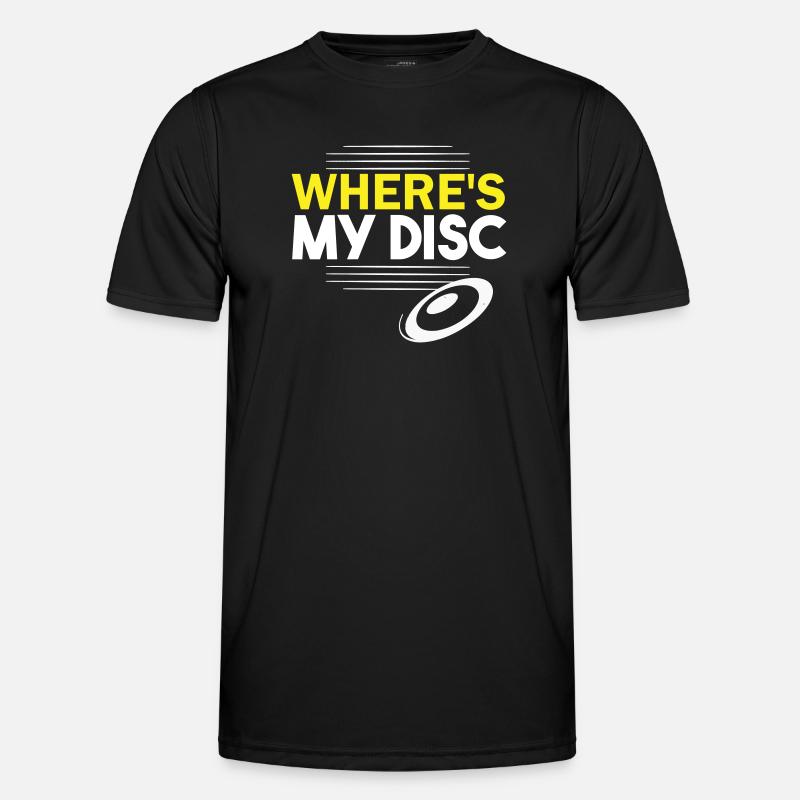 Where's my disc? - Men's Functional T-Shirt - black