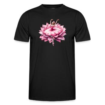 Balletttänzerin mit Tutu - Männer Funktions-T-Shirt - Schwarz - Vorne - AI Model Male 178 dark (178cm)