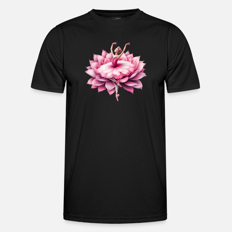 Ballet dancer with tutu - Men's Functional T-Shirt - black