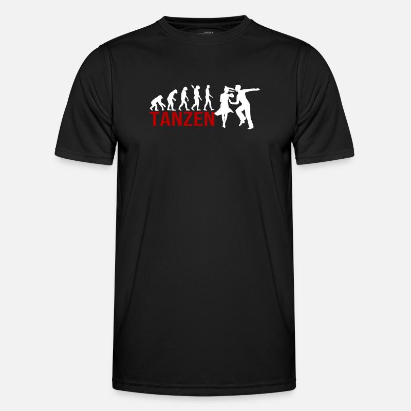 Evolution Tanzen - Männer Funktions-T-Shirt - Schwarz