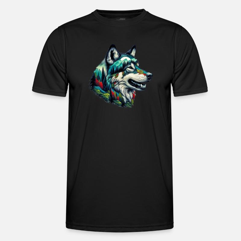 Wolf - Men's Functional T-Shirt - black