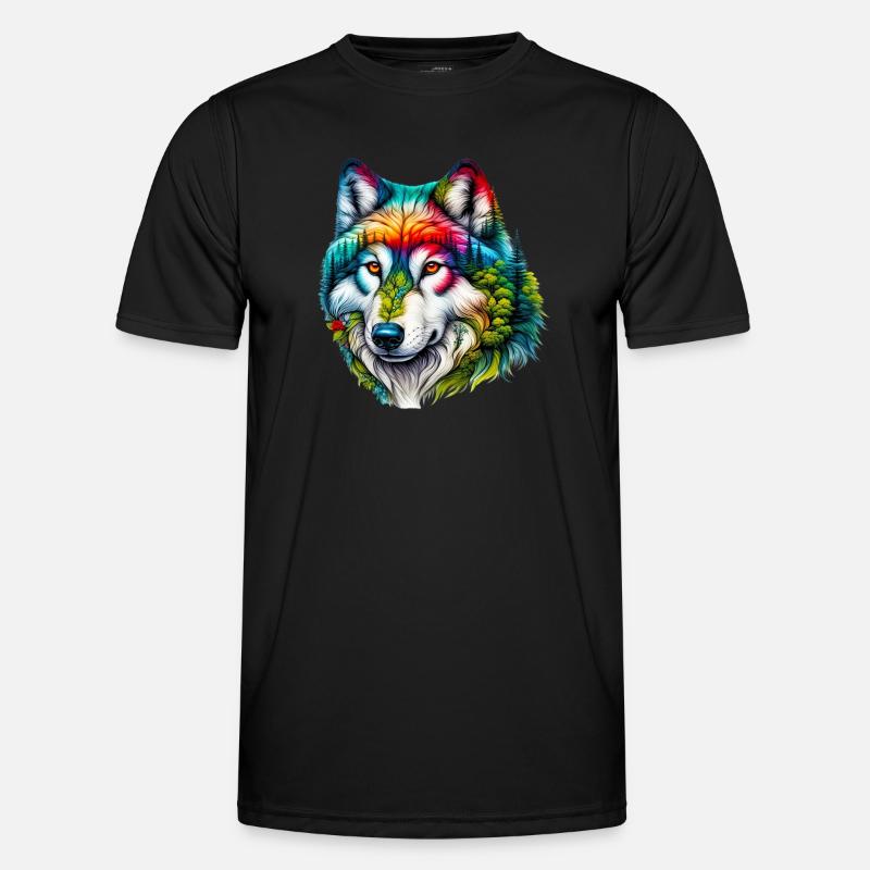 Wolf - Men's Functional T-Shirt - black
