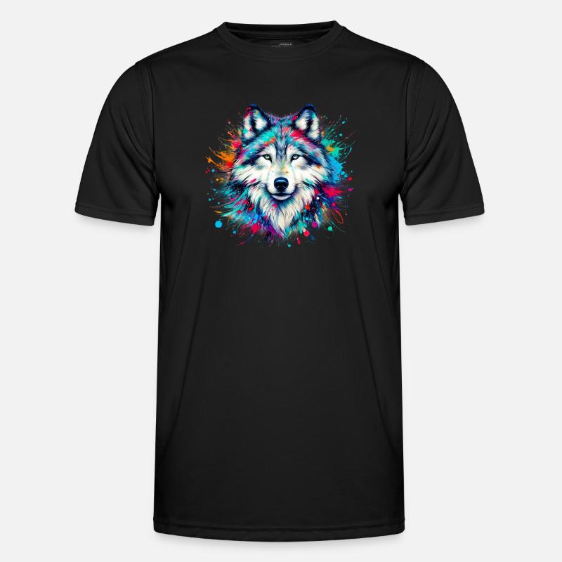 Wolf - Men's Functional T-Shirt - black