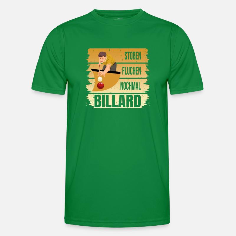 Stoßen - Fluchen - Nochmal - Billard Männer Funktions-T-Shirt