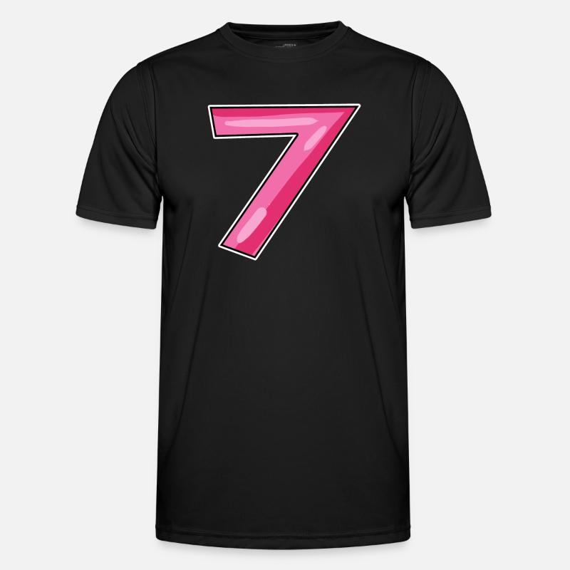 7 - Männer Funktions-T-Shirt - Schwarz