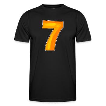 7 - Men's Functional T-Shirt - black - Front - AI Model Male 178 dark (178cm)