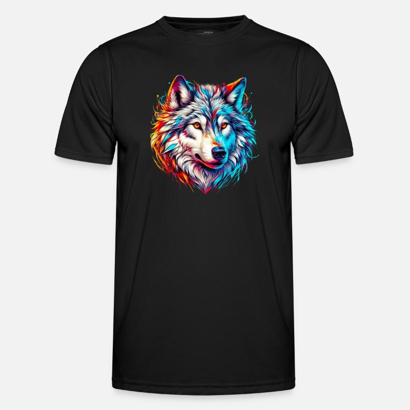 Wolf - Men's Functional T-Shirt - black