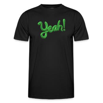 Yeah ✅ Bin motiviert! Yes-Funktion Design - Männer Funktions-T-Shirt - Schwarz - Vorne - AI Model Male 178 dark (178cm)