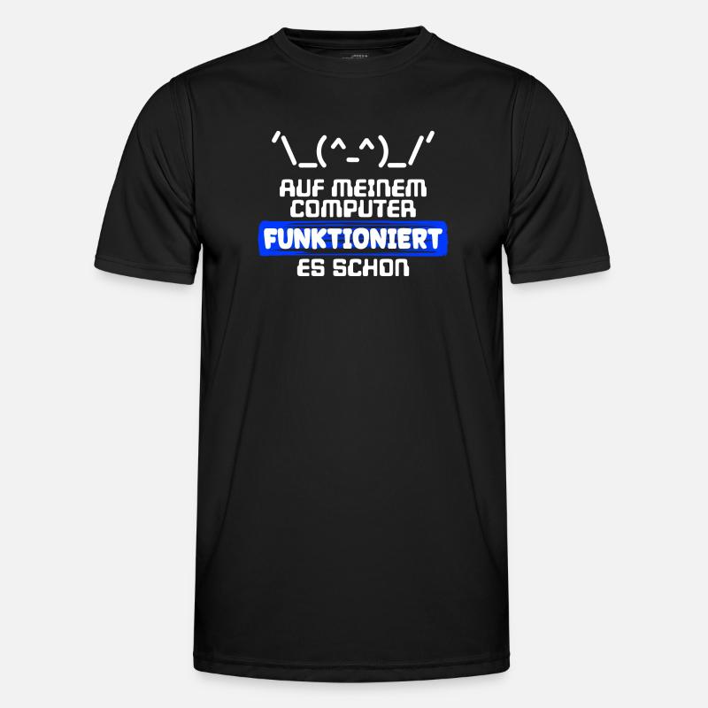 Computer Developer Softwareentwickler Statement - Männer Funktions-T-Shirt - Schwarz