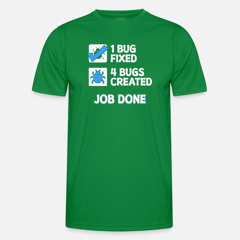 Bugfixing Developer Bugs Code Statement Informatik Männer Funktions-T-Shirt