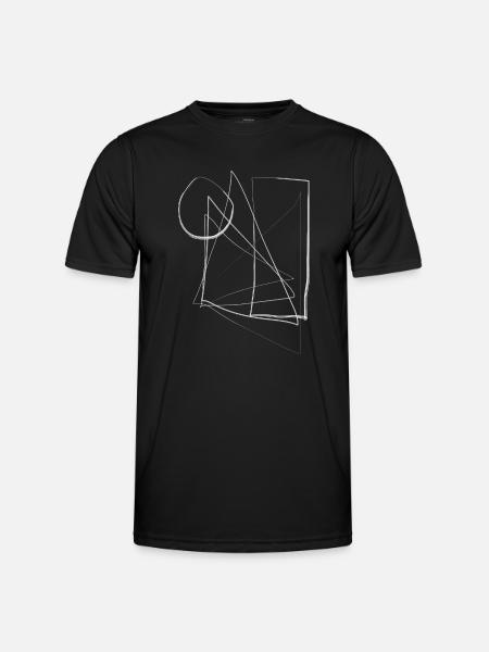 Abstraktes Design: Distortion - Männer Funktions-T-Shirt - Schwarz
