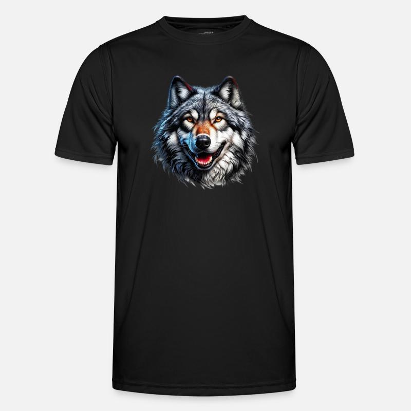 Wolf - Men's Functional T-Shirt - black