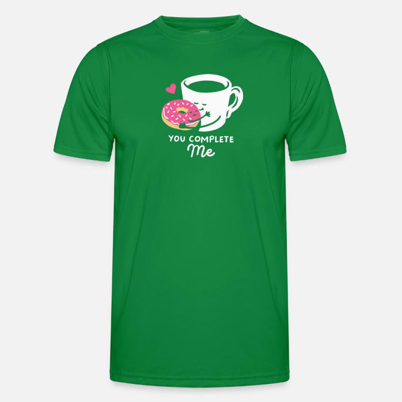 Donut Kaffee Valentinstag Männer Funktions-T-Shirt