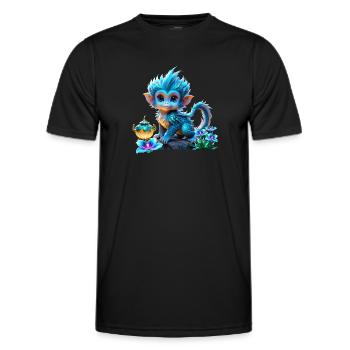Der niedliche Fantasy Jumpsuit - Männer Funktions-T-Shirt - Schwarz - Vorne - AI Model Male 178 dark (178cm)