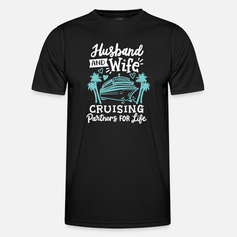 Ehemann Ehefrau Kreuzfahrt Urlaub - Männer Funktions-T-Shirt - Schwarz