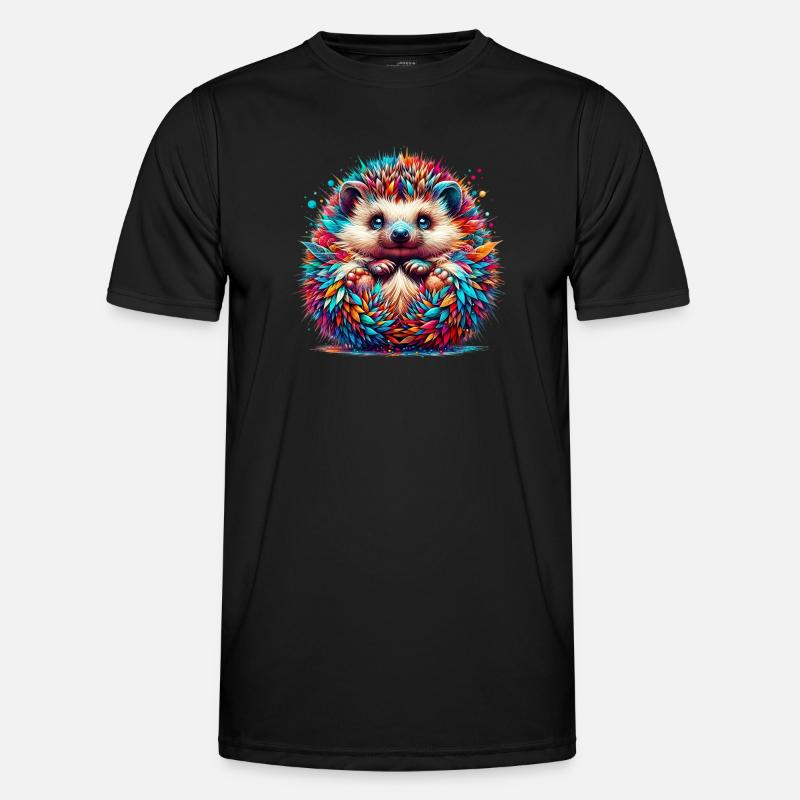 Igel - Männer Funktions-T-Shirt - Schwarz