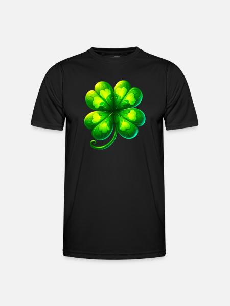Four-leaf clover - Men's Functional T-Shirt - black