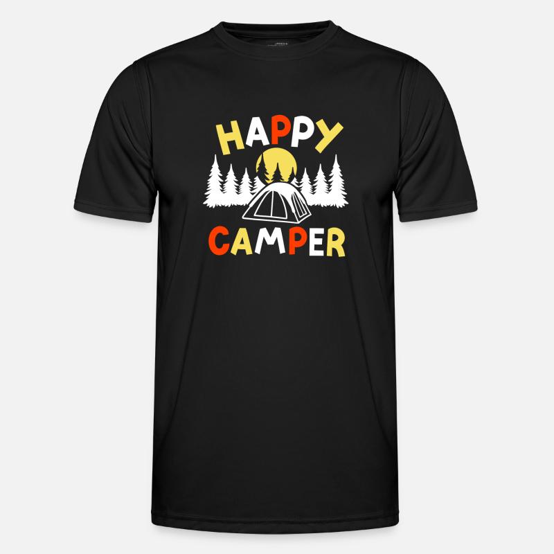 Camping Camper - Männer Funktions-T-Shirt - Schwarz