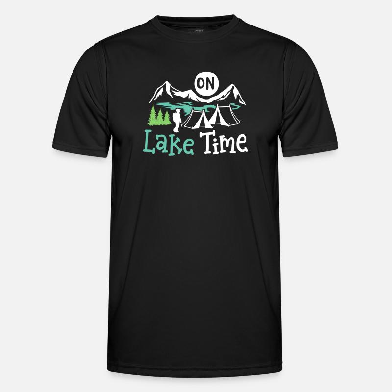 See Camping Zelten - Männer Funktions-T-Shirt - Schwarz