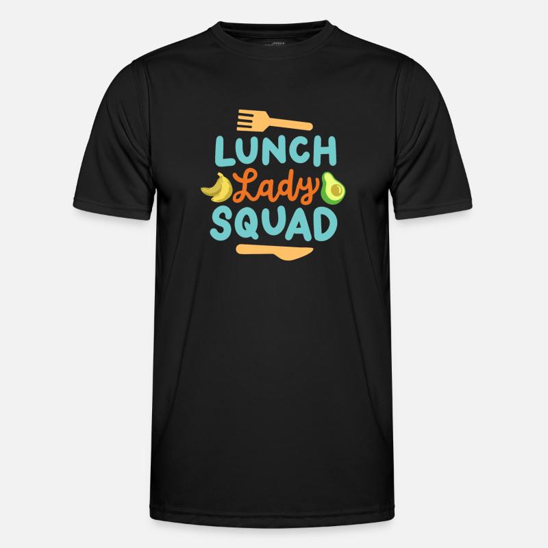 Mittagessen Schule Cafeteria Crew Männer Funktions-T-Shirt